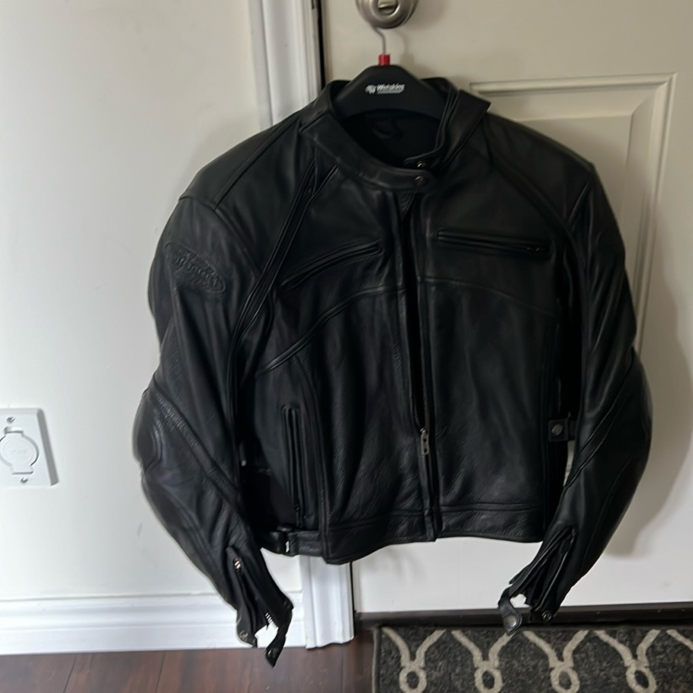Joe Rocket leather motorcycle jacket